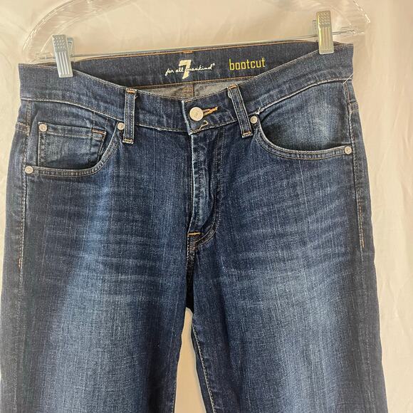 7 For all Mankind Bootcut Stretch Denim Jeans Size 31 Inseam 31" - Picture 6 of 6
